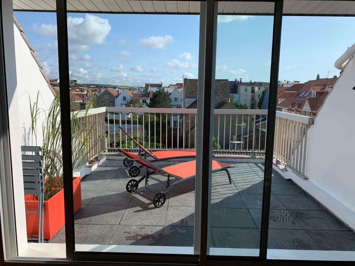 La Terrasse Vue Mer Du 42 Ferber, Plein Sud Wifi Apartment วีเมอเรอ ภายนอก รูปภาพ